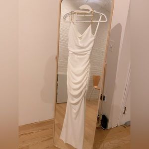 Formal prom  Dress white